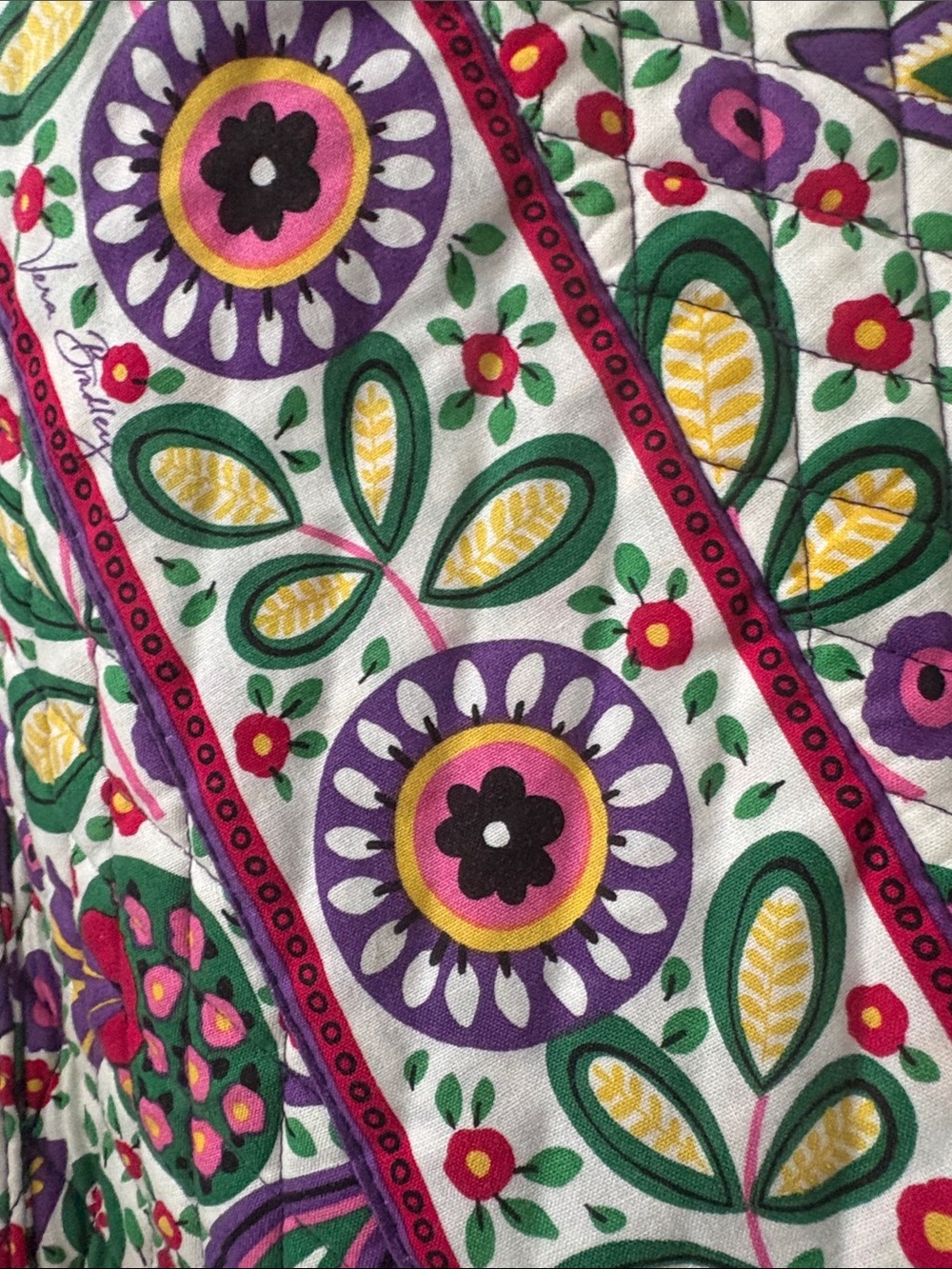 EUC Vera Bradley Viva La Vera Multicolor Floral XL Duffel Bag - Picture 4 of 5